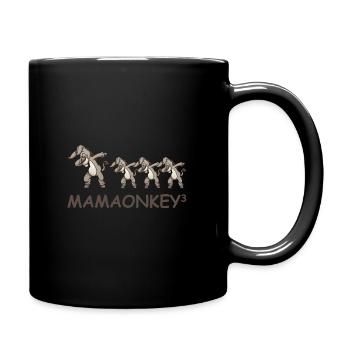 Schwanger werdene Mutter Drillinge Esel - Tasse einfarbig - Schwarz - Rechts