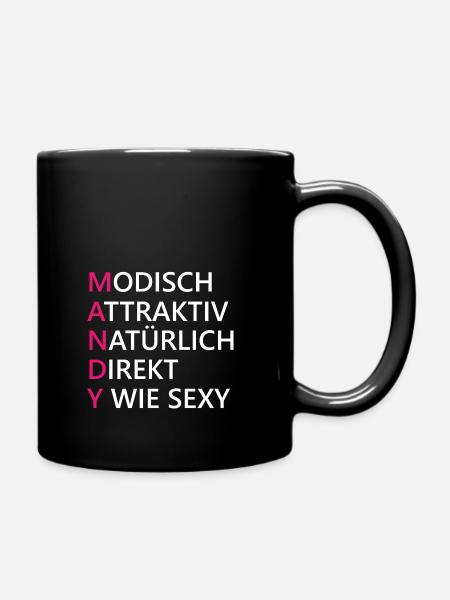 Mandy Name Geschenk - Tasse einfarbig - Schwarz