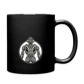 Roboter - Tasse einfarbig - Schwarz - Rechts
