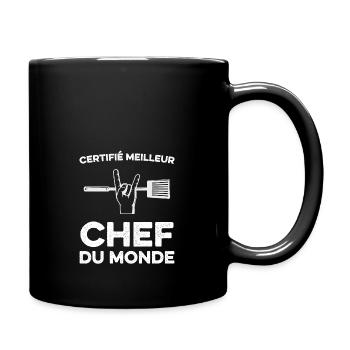 ZERTIFIZIERTER BESTER KOCH DER WELT - Tasse einfarbig - Schwarz - Rechts