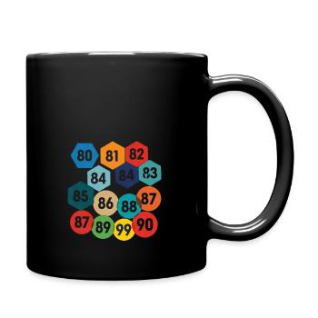 Vignettes automobiles années 80 - Mug uni - noir - Droite