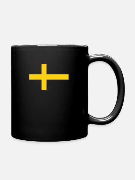 Sweden flag coat of arms - Full Colour Mug - black