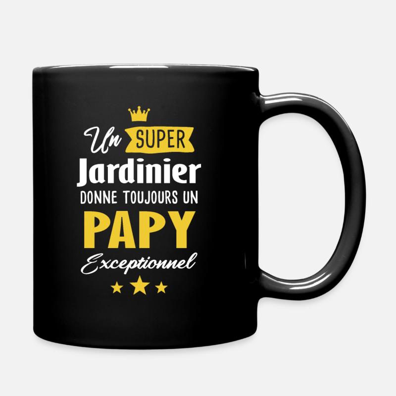 Jardinier papy cadeau drôle jardin papi jardinage - Mug uni - noir