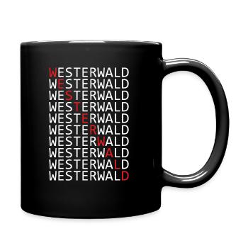 Westerwald Motiv - Tasse einfarbig - Schwarz - Rechts