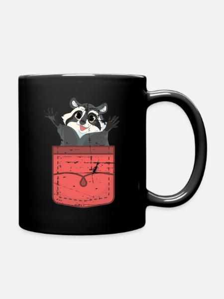 Ratons laveurs cadeau raton laveur - Mug uni - noir