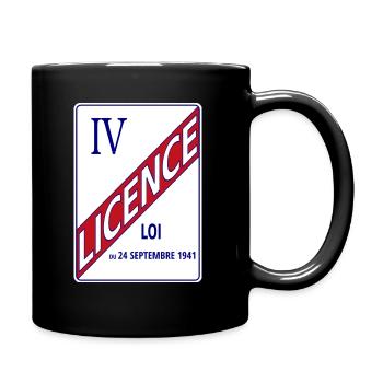 Lizenz 4 - Tasse einfarbig - Schwarz - Rechts