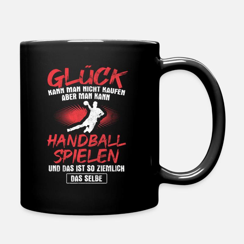 Handball Handballer - Tasse einfarbig - Schwarz