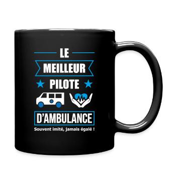 pilote d'ambulance | urgence secouriste secourisme - Mug uni - noir - Droite