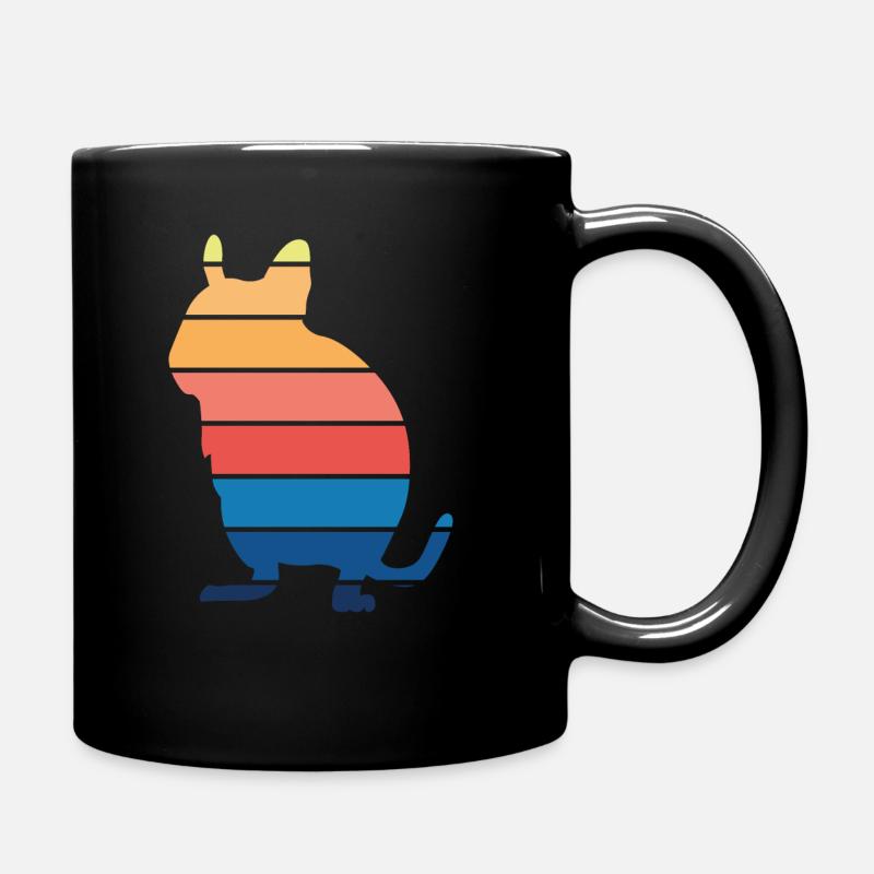 Degu Vintage | Octodon Degus Gift - Full Colour Mug - black