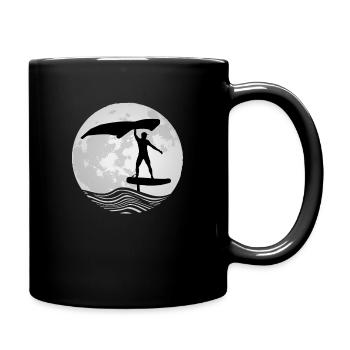 Wing Surf Wing Foil Wingsurfer Geschenk Foiler - Tasse einfarbig - Schwarz - Rechts