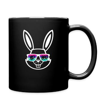 Rapmusk Cool Rabbit Hip Hop - Full Colour Mug - black - Right