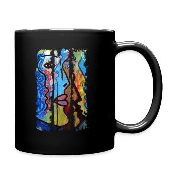 Graffiti - Tasse einfarbig - Schwarz - Rechts