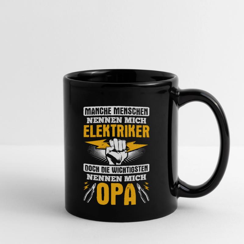Elektriker Strom Elektrik Tasse einfarbig