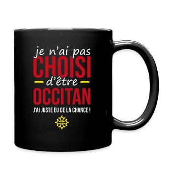 occitan chanceux | chance Occitanie région France - Mug uni - noir - Droite