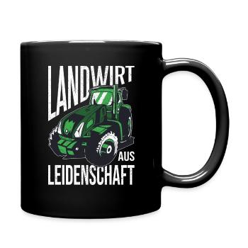 Landwirt aus Leidenschaft - Tasse einfarbig - Schwarz - Rechts