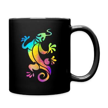 Mehrfarbiger Salamander - Tasse einfarbig - Schwarz - Rechts