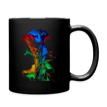 Lino Farbklecks - Tasse einfarbig - Schwarz - Rechts