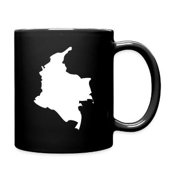 Colombia map flag - Full Colour Mug - black - Right
