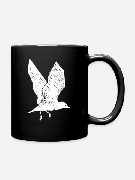 Mouette blanche par Christoph Kadur - Mug uni - noir