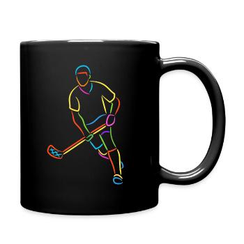 Floorball Salibandy Innebandy Jungen Unihockey - Tasse einfarbig - Schwarz - Rechts