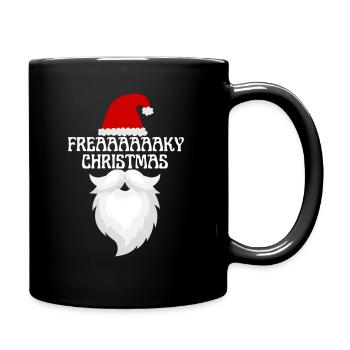 Weihnachtsmann Freaky Christmas Design - Tasse einfarbig - Schwarz - Rechts