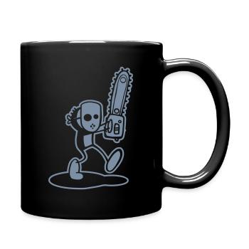 Kettensägen-Willy - Tasse einfarbig - Schwarz - Rechts