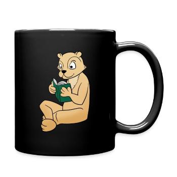 Lesen - Tasse einfarbig - Schwarz - Rechts