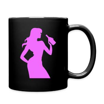 Woman Fun Silhouette - Full Colour Mug - black - Right
