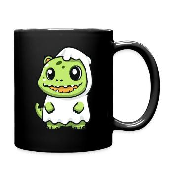 Alligator Halloween Comic Ghost - Full Colour Mug - black - Right