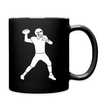 Silhouette d’un joueur de football américain - Mug uni - noir - Droite