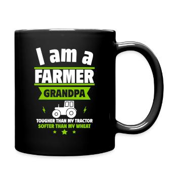 Grand-père fermier, fort comme un tracteur - Mug uni - noir - Droite