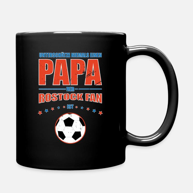 Geschenk Papa - Rostock Fan | Retro Vintage - Tasse einfarbig - Schwarz