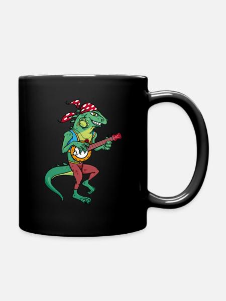 Tzigane iguane avec Banjo - Mug uni - noir