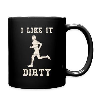 Course de boue course de boue course de boue - Mug uni - noir - Droite