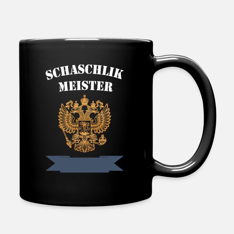 Schaschlikmeister graublaue Schleife - Tasse einfarbig - Schwarz