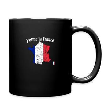 ICH LIEBE FRANKREICH - T-Shirt - Tasse einfarbig - Schwarz - Rechts