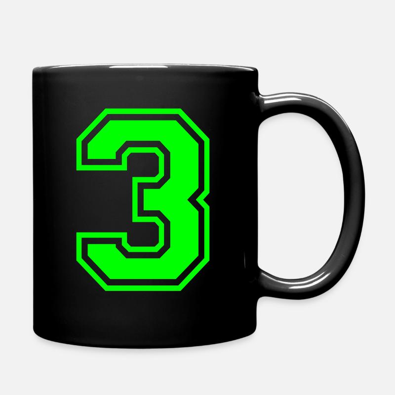 Numero 3 Équipe Foot | baseball| basket université - Mug uni - noir