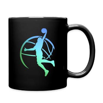 Dunking Basketball Player Basketball Bball - Full Colour Mug - black - Right