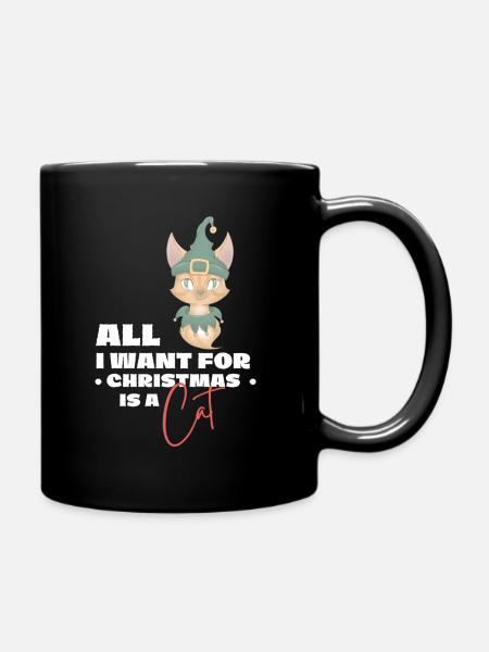 All I want for Christmas is a...cat ! #2 - Mug uni - noir