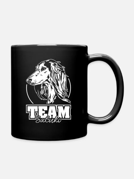 TEAM SALUKI Hunde Hundesport Windhund Wilsigns - Tasse einfarbig - Schwarz