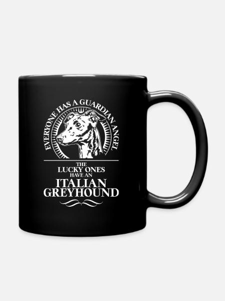 ITALIAN GREYHOUND Guardian Angel Hunde Wilsigns - Tasse einfarbig - Schwarz