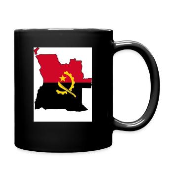 Angola Flagge, Map - Tasse einfarbig - Schwarz - Rechts