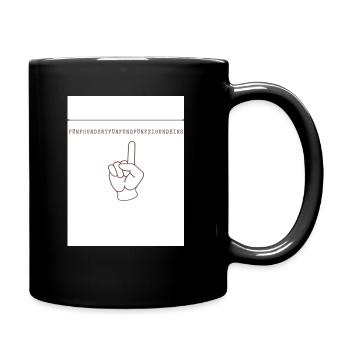 Fünf - Tasse einfarbig - Schwarz - Rechts