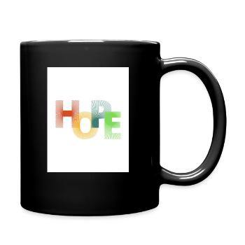 Hope Hoffnung - Tasse einfarbig - Schwarz - Rechts