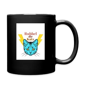 Rubbel die Katz - Tasse einfarbig - Schwarz - Rechts