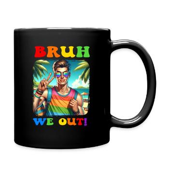 Pride Gay CSD Love LGBTQ Colors of the Rainbow - Full Colour Mug - black - Right