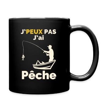 J'Peux pas j'ai pêche - Mug uni - noir - Droite