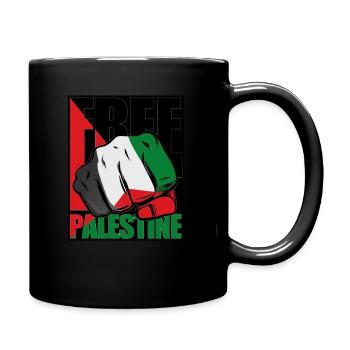 Free Palestine T shirt - Tasse einfarbig - Schwarz - Rechts