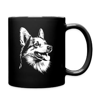 Corgi - Fan de chien - Mug uni - noir - Droite
