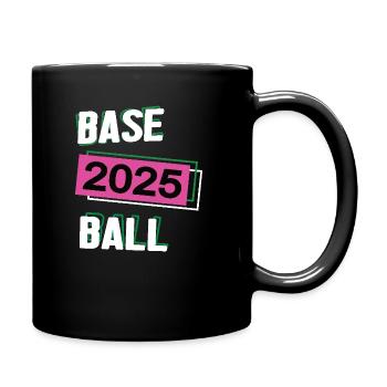 Baseball Baseballerin Team Turnier Mannschaft 2025 - Tasse einfarbig - Schwarz - Rechts